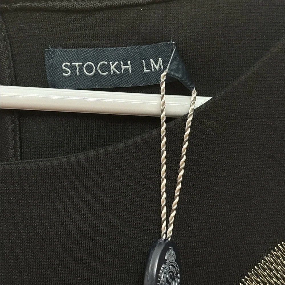 STOCKH LM,Elegant Black and Gold Tank Top,size S,NWT